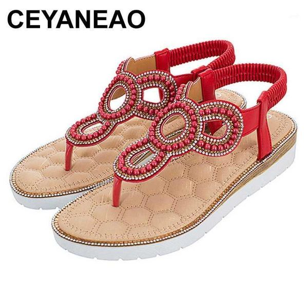 

ceyaneaofashion pearl sandals woman blue white pink green six colors available rhinestone metal decoration leisure women sandals1, Black