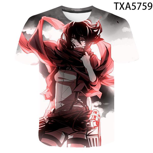 

movie attack on titan boy girl cool 3d print shirts funny harajuku anime men clothing