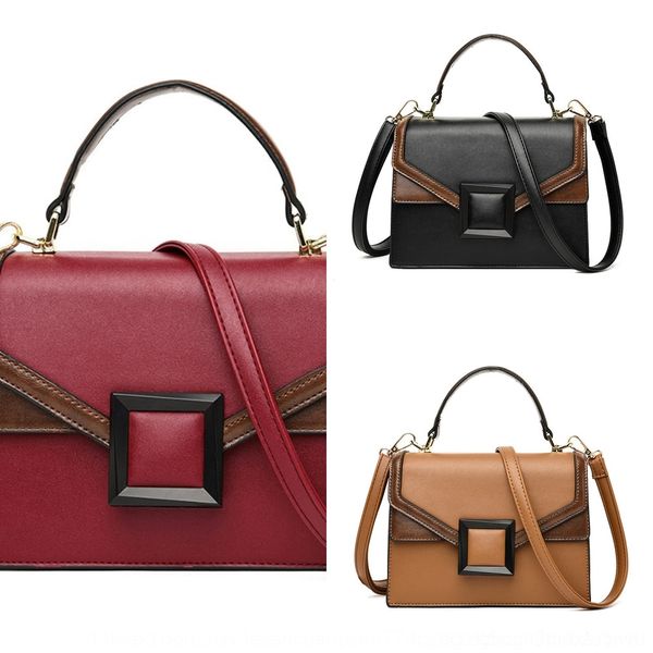 

zvwoa 2019 new square style small korean simple style stitching cross-body small women's casual square bag portable women's bag ah