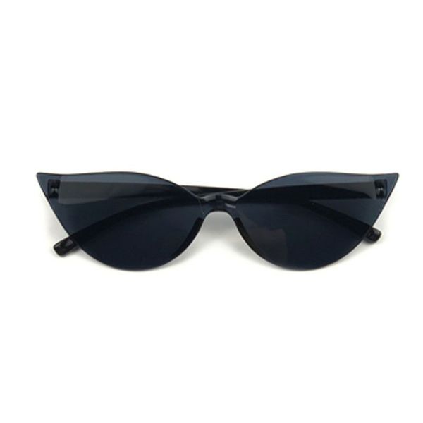 

cat eye rimless sunglasses women summer transparent shades sun glasses female cool candy color uv400 eyewear oculos de sol
