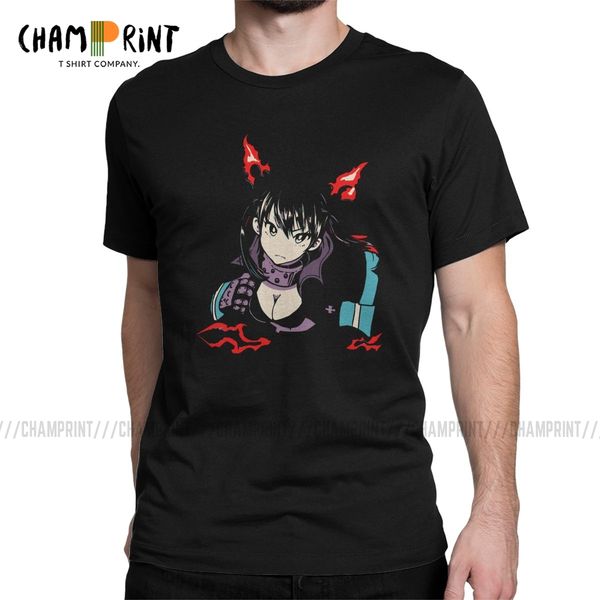 

tamaki kotatsu men's fire force firefighter hero anime casual tees short sleeve round collar printing hooded sweatshirt hoodie men t sh