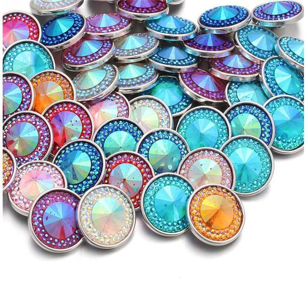 

10pcs/lot mixed 18mm round resin snap button press buttons snaps charms fit snap bracelets diy jewel bbyajh