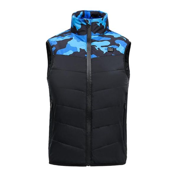 

outdoor t-shirts boy girl winter warm washable daily electric kids heated vest usb powered 3 modes soft hiking thermal polyester, Gray;blue