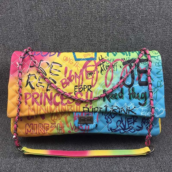 

2020 large travel shoulder women big handbags designer bags famous brands women graffiti bags fashion bag ladies luxury bag