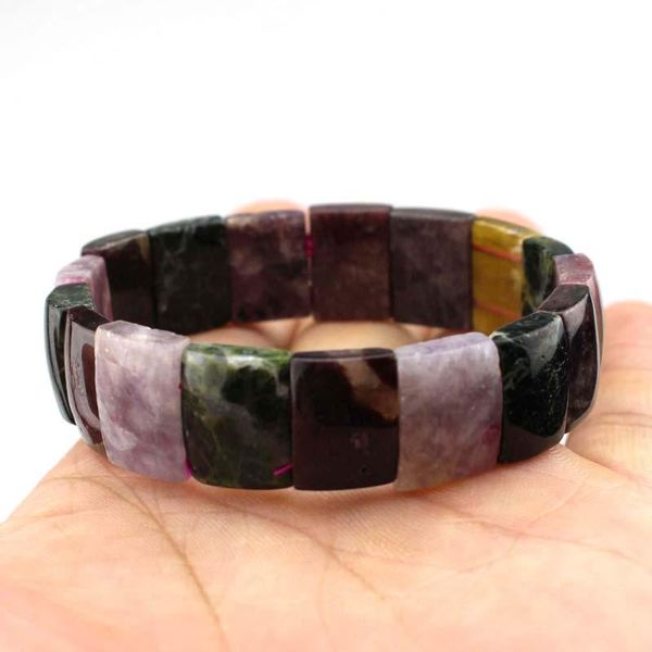 

natural tourmaline stone beads bracelet natural energy stone bracelet diy jewelry for woman wholesale, Black