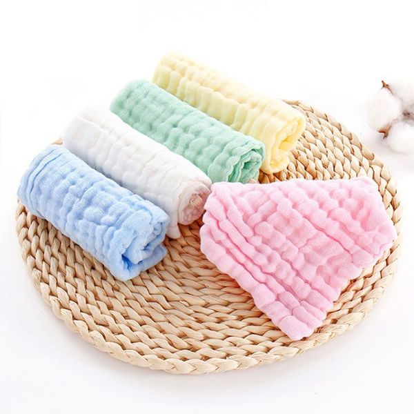 

5pcs/lot 6-layers bottom water washing handkerchief newborn baby face towels nursing towel size 30*30cm 201019