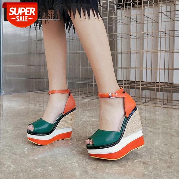 

doratasia brand new fashion wedges sandals peep toe ladies high heels platform shoes woman casual party summer sandals 2019 #kl0o, Black