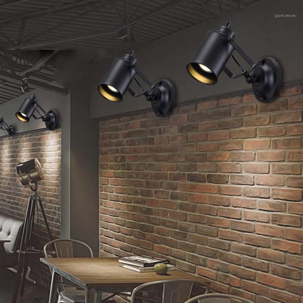 

wall lamp vintage adjustable industrial metal e27 light retro country style sconce for loft bar cafe home corridor1
