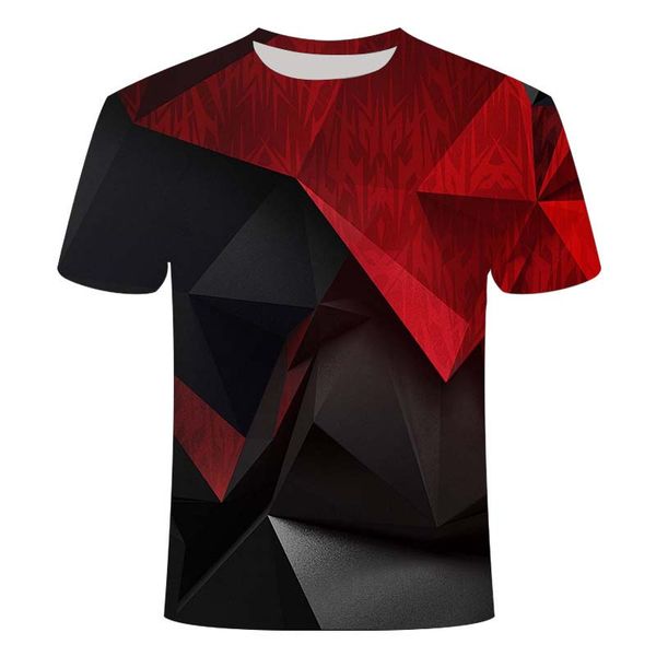 

3d three-dimensional vortex summer psychedelic printed checked tunnel print 3d print shirts harajuku harajuku comics men clothing