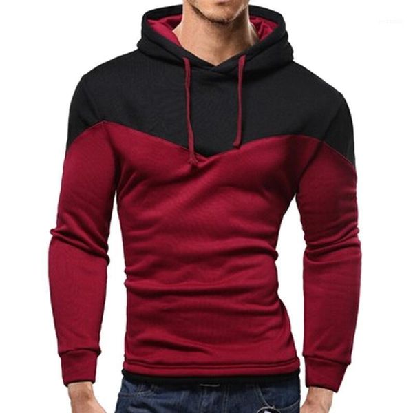 

men's sweatshirt hoodies sweatshirt autumn winter patchwork long sleeve hoodies casual male hoodie sudadera1, Black