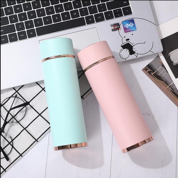 

new style outdoor business simple vacuum flask portable double-layer vacuum insulated water bottle travel sports flask