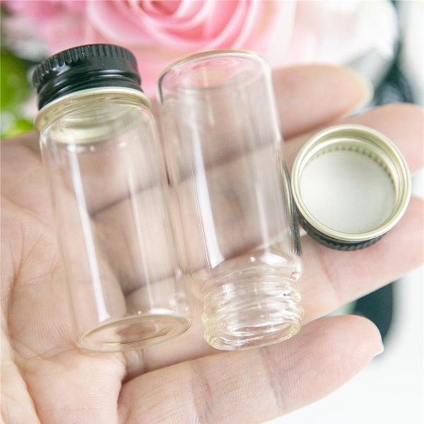 

22*50*14mm 10ml glass bottles aluminium screw cap casquette transparent empty jars gift glass bottle jllpdn
