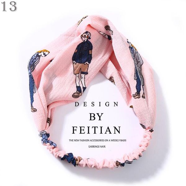 

2018 new fashion women's knot headband cute sweet cartoon hair band fabric headwear hair accessoires hair ties for girls lady q sqcxek