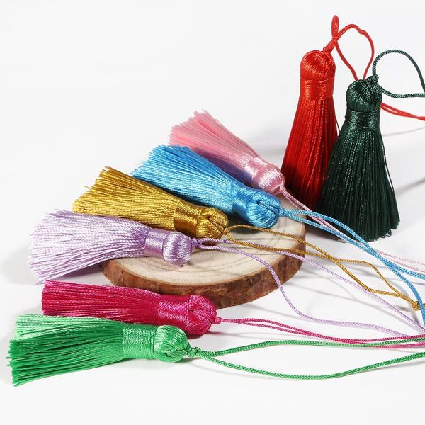 

2pcs polyester silk tassel pendant 5.5cm long cotton tassel for home wedding decoration diy sewing curtain accessories h wmtvfp