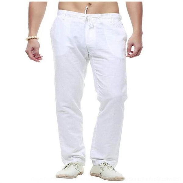 

mlr6j linen thin casual casual sports sports pants tube men's loose pants linen large men's cotton summer straight rdemp, Blue