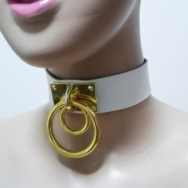 

сексуальная мода harajuku handmade кожух кожурный ремень рок панк гот воротник двойной o-круглый студент золотой цвет цвет ожерелья крутящий, Golden;silver