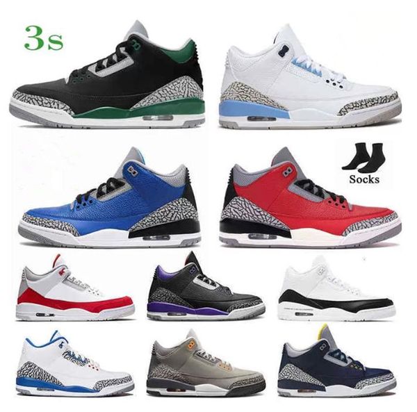 

3s mens basketball shoes boots designers adlus medium cool grey racer blue midnight navy pure white black iii mens sneakers sports casual tr