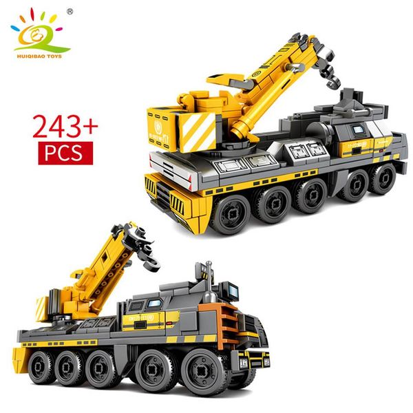 

huiqibao movie wandering earth trucks building blocks city crane construction bricks educational toys for children bbydco homebag