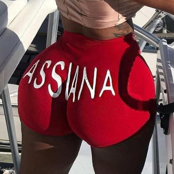 

2021 women shorts letter print clubwear summer casual high waist short pants sports daily shorts bottom new, White;black