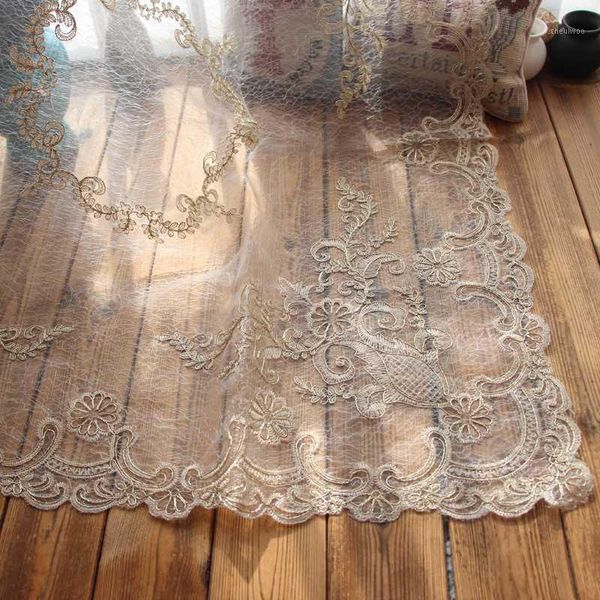 

2020 luxury lace table cloth yarn fabric placemats for living room decor solid multifunctional rectangle table cover tablecloths1
