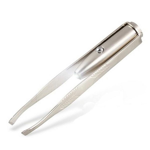 

make up beauty tool stainless steel led eyebrow tweezer with smart led light non-slip eyelash eyebrow hair remova jllpfh warmslove