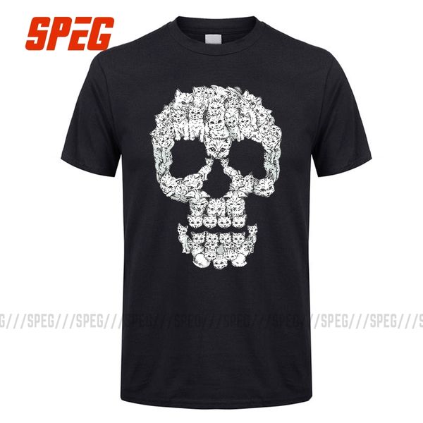 

skulls are for pussies cat skull slim fit s male cotton cotton short sleeved clothing unique design hoodie designers t shirts sweatshirt