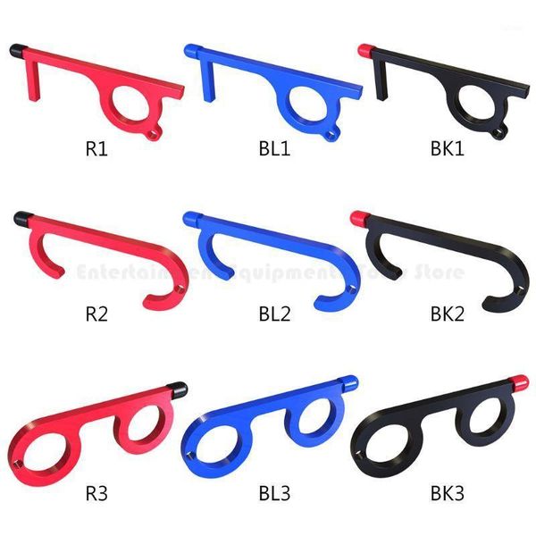 

handmade door opener key chain no touch door handle elevator button artifact keychain avoid touching key1, Silver