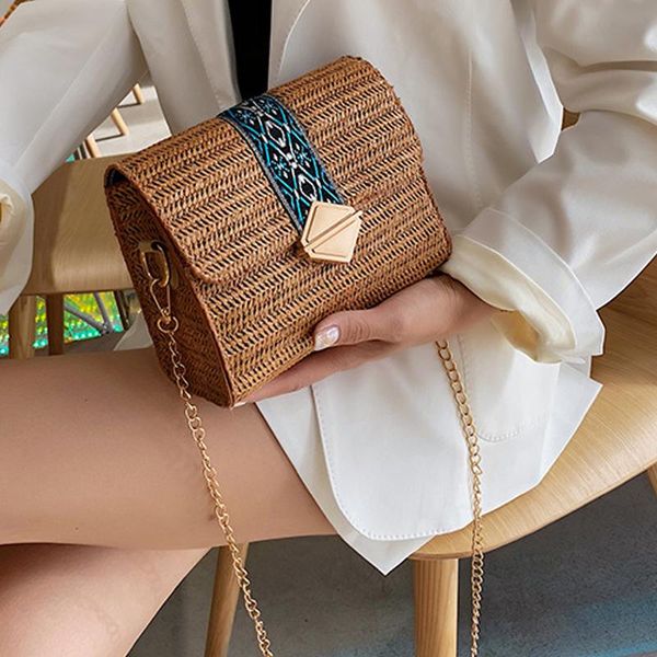 

2020 summer beach women handbags messenger bags straw hand woven ladies bohemia crossbody bag shoulder purse bags bolsa feminina