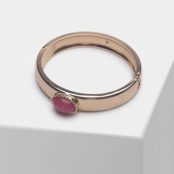 

amorita boutique simple stone set bangle, Black