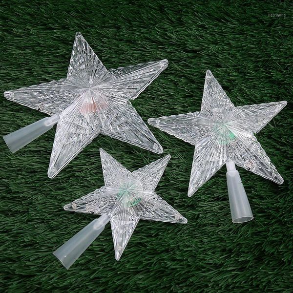 Decorazioni natalizie LED Shining Tree-top Star Commercio estero Vendita all'ingrosso PS Ornamenti in plastica Decorazioni creative personalizzate per feste1