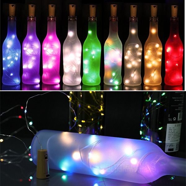 

wine cork string 2m 20 светодиодный аккумулятор питания для вечеринки свадьба новый год рождественские хэллоуин барный декор фонари