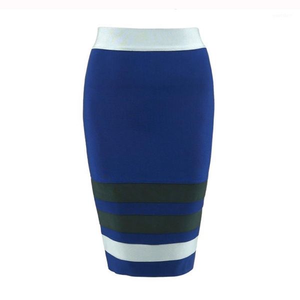 

2020 new bodycon women celebrity chic knee length pencil bandage skirts1, Black