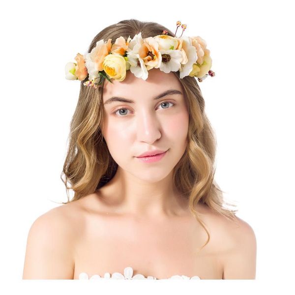 

bride bridesmaid wedding garland girls floral flower crown women headdress jewelry studio ps ornaments hair acc qylklh