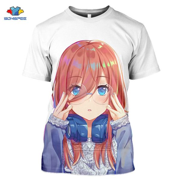

anime the quintessential quintuplets men gym clothing 3d print shirts aesthetic hentai hentai men clothing