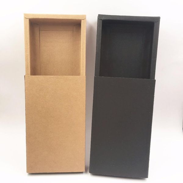 

50pcs brown black kraft paper handmade drawer gift boxes packing box packing case for candycakejewelrygiftchocolate 50pcs for bbymmm