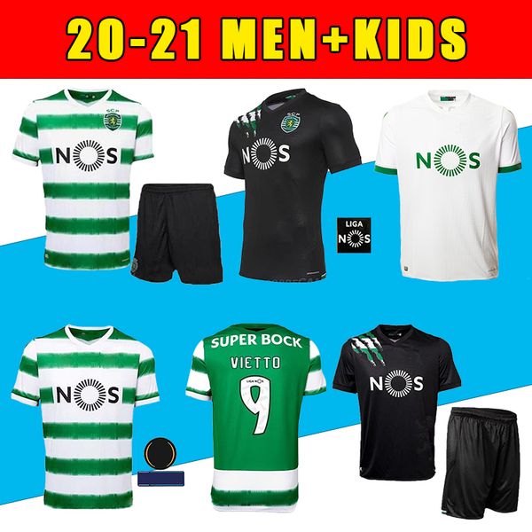 

20 21 sporting cp lisbon soccer jerseys 2020 2021 lisboa camisas ronaldo pedro g. phellype s.coates men+kids kits football shirt, Black;yellow
