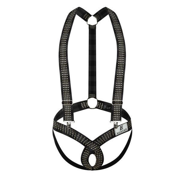 

new style men's lingerie tie strap bodysuit sexy, Black;gray