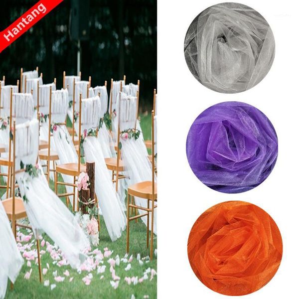 

sashes tulle roll wedding decoration 48cmx5m organza spool table marriage chair skirt party 5z1