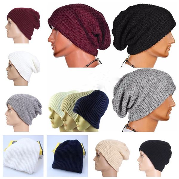 

beanies hat winter warm fashion solid color knit hats beanies crochet hats mens outdoor sport ski knitted skull caps gorros new ly1022, Yellow