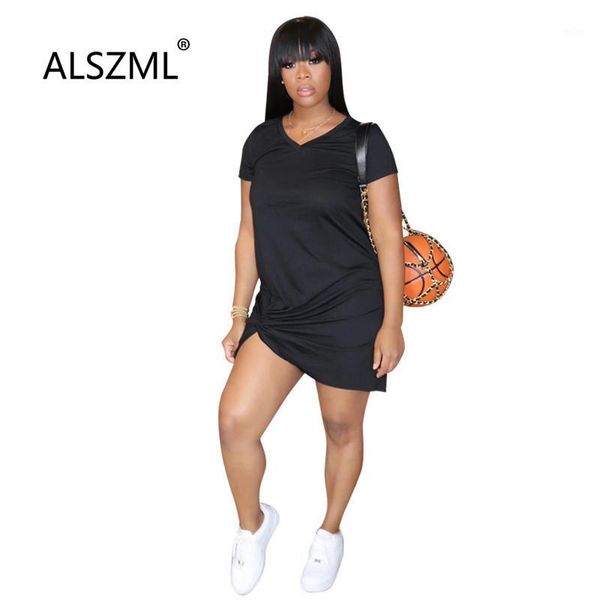 

new fashion women short sleeve mini dress solid color summer casual short dress lady vestidos femme1, Black;gray