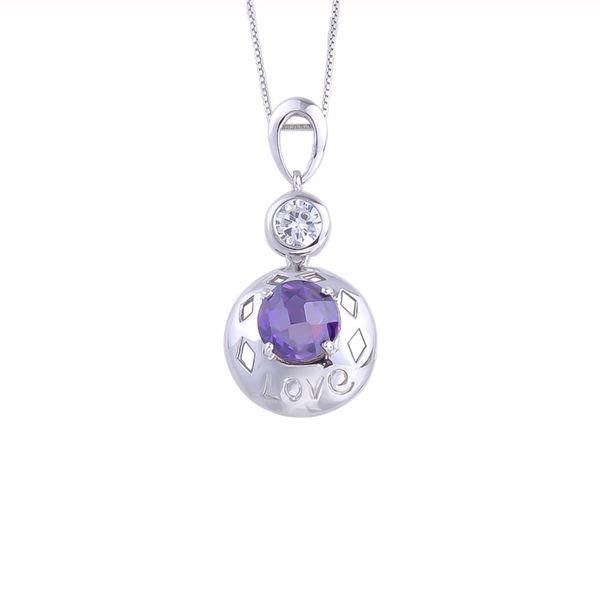 

round zircon hollow round necklaces for women 925 sterling silver love letter round pendants fashion jewelry gifts q0531