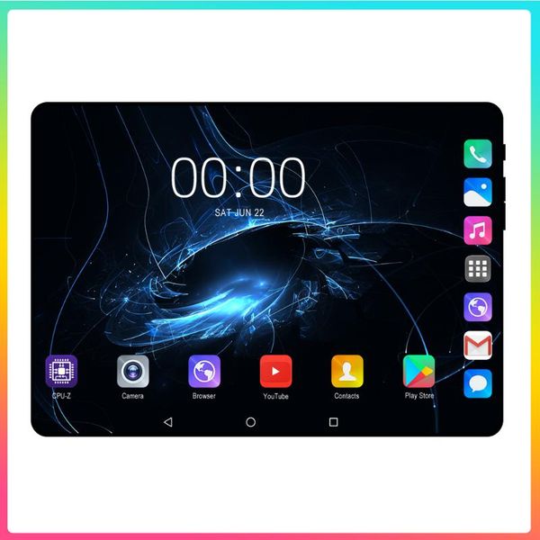 

tablet pc super tempered 2.5d glass 10.1 inch android 9.0 os octa core 6gb ram 128gb rom 8 cores 1280*800 ips phablet tablets 10