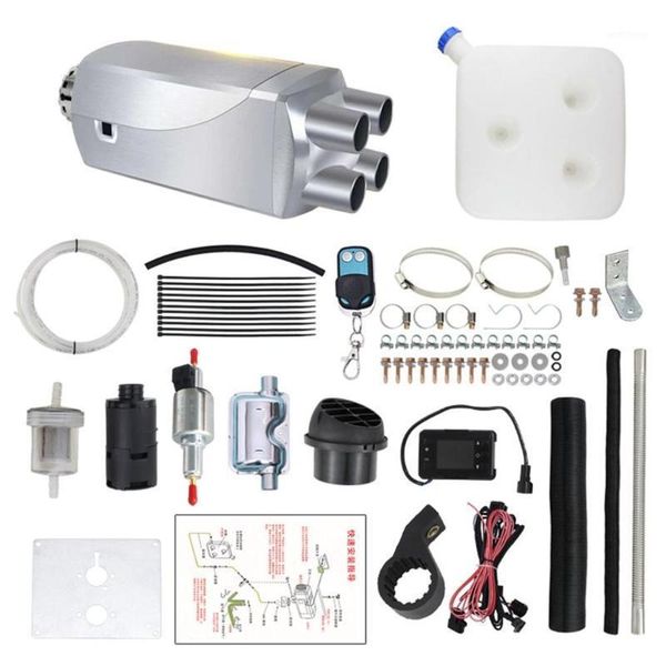 

12v/5kw 4-hole aluminum alloy parking fuel heater lcd display with remote control diesel air heater parking fuel1