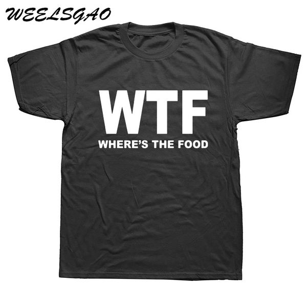 

sport new summer wtf where is the food t shirt men cotton short sleeve mans fashion hip hop t-shirt