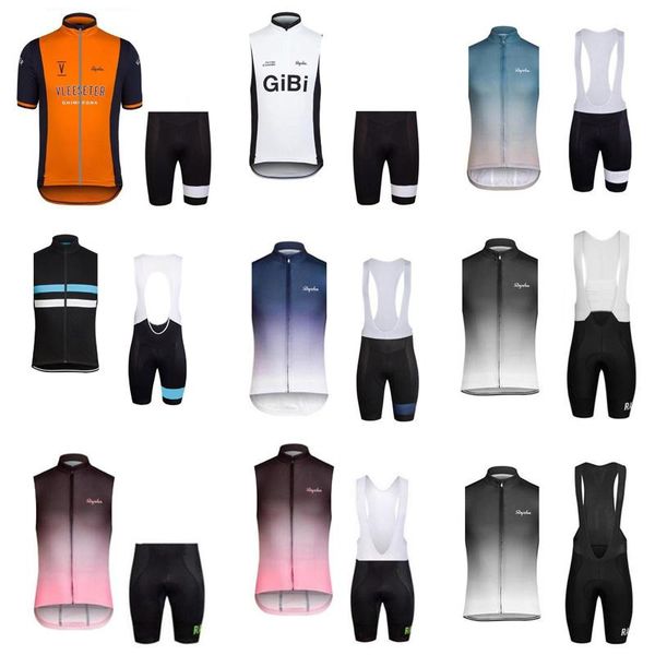

rapha cycling sleeveless jerseys set mens mtb bicycle clothes breathable racing clothing pro team road bike wear ropa ciclismo c2603, Gray
