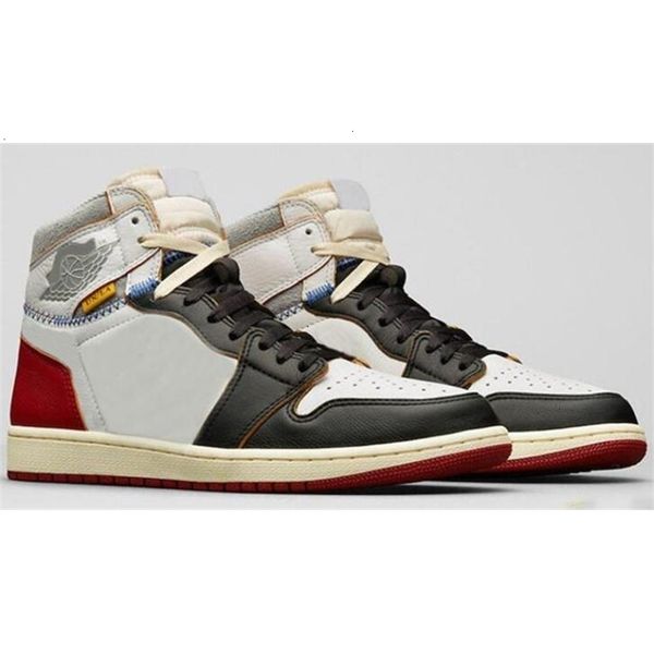 

white og quality union nrg la x 1 storm high blue varsity red wolf grey basketball shoes men 1s sneakers with box, Black