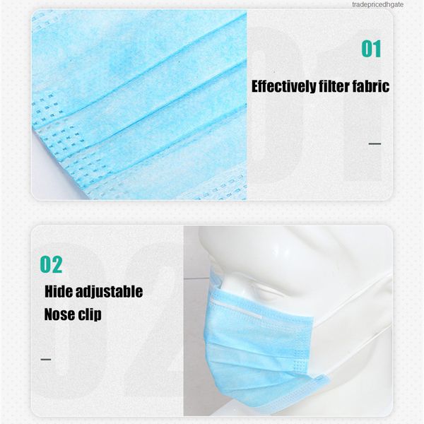 

disposable face mouth fast dustproof masks 10pcs 100pcs filter meltblown non woven mask masken masques mascher