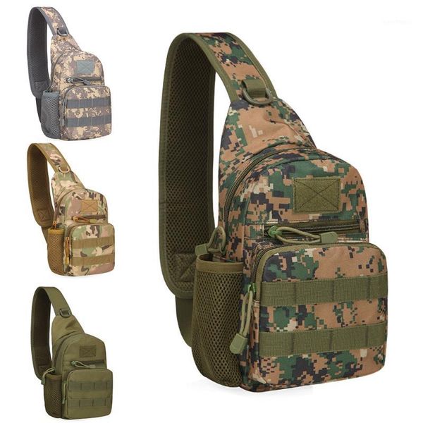 

outdoor tactical hiking bag army shoudler bag water molle camping bags chest body sling single shoulder backpack1