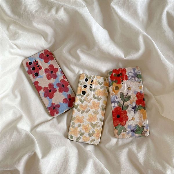 

gurao ins oil painting flower is suitable for huawei p40pro mobile phone case mate30 package p30 anti falling nova7 / 6 nova5pro silicone