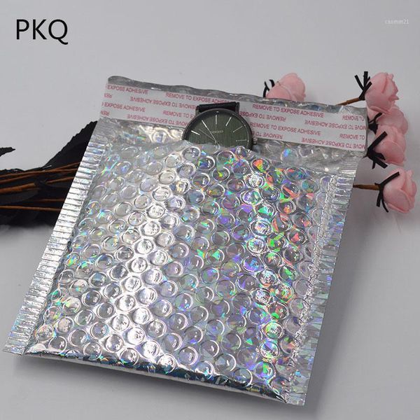 

15x13cm sliver laser wrap glitter metallic bubble mailer bag 100pcs/lot gift bag aluminum foil seals bubble envelope gift1